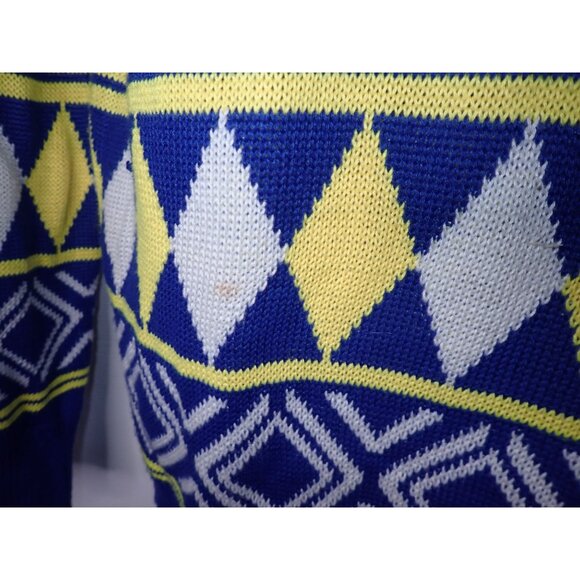 Golden State Warriors Ugly Xmas Sweater Men’s‎ M Knit Plaid Retro Big Logo - Picture 3 of 6